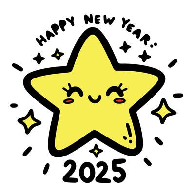happy new year 2025 star wish