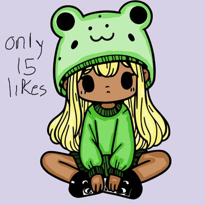a girl wearing a frog hat and some frog socks