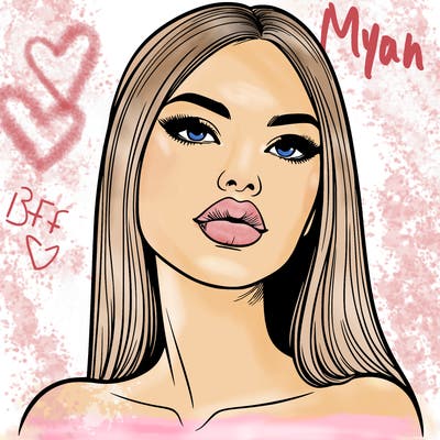 realistic woman with full lips