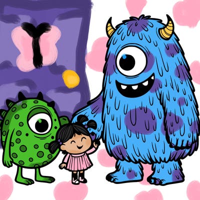 mike and sully and boo