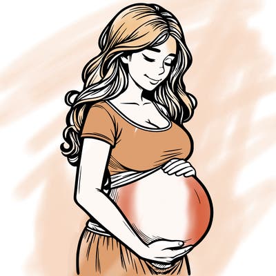 woman heavily pregnant realistic