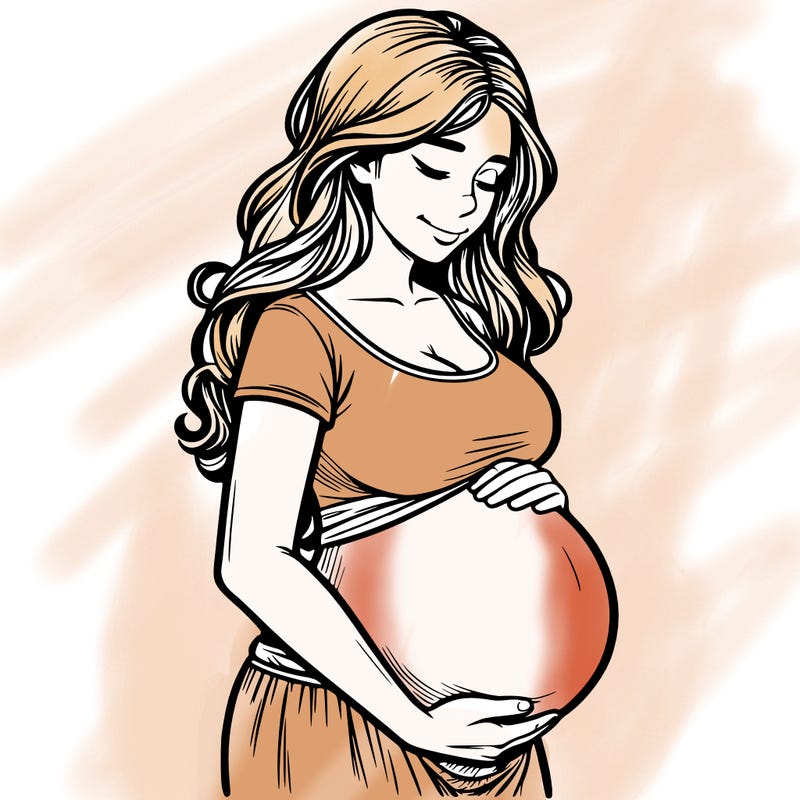 woman heavily pregnant realistic