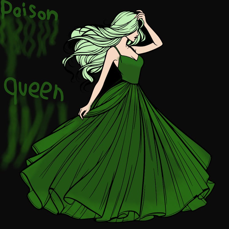 realistic woman with dress flowing in the wind