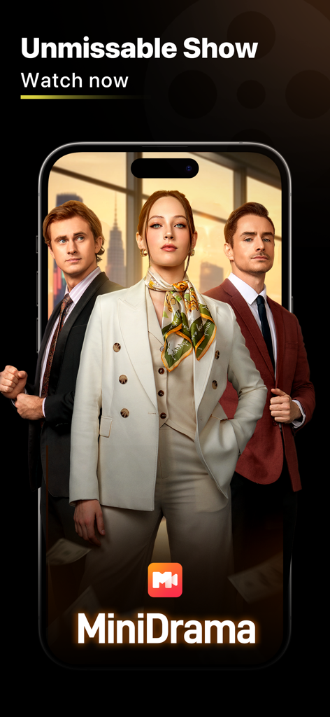 Interfaz de la aplicación MiniDrama mostrando una serie corta de romance de CEO.