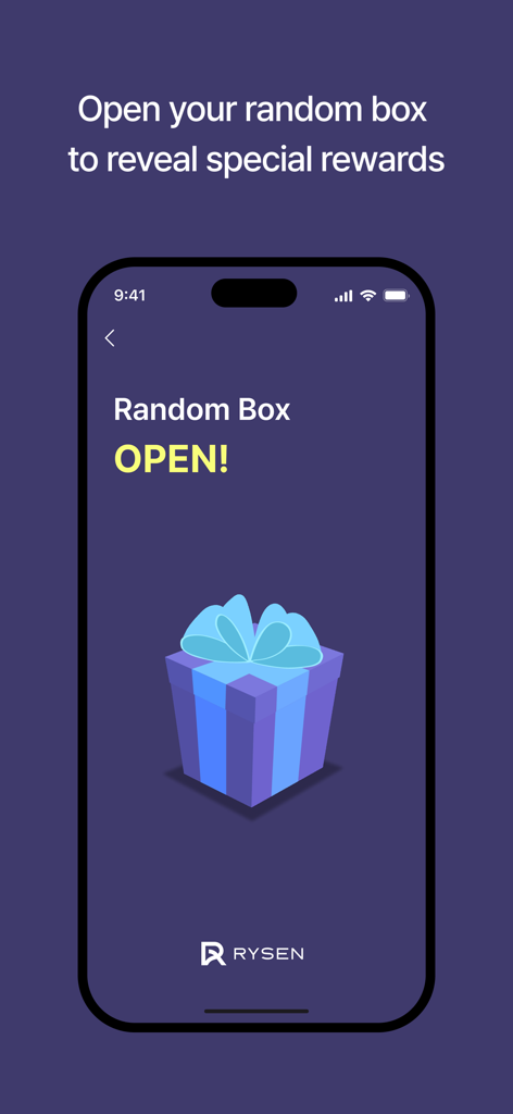 Rysen Wallet - Rysen Wallet daily random box reward screen