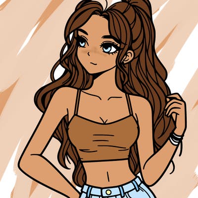 girl in crop top