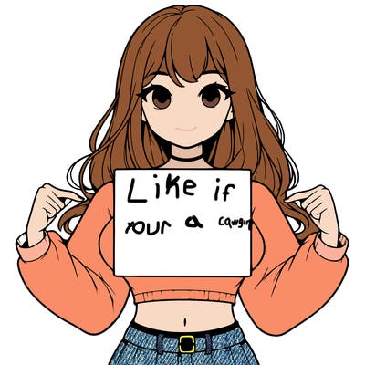 girl holding a blank sign in a long sleeve crop top