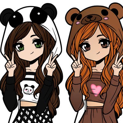 teen girl in animal costume