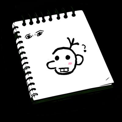 a blank sketch pad