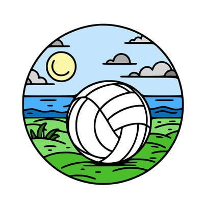 volleyball on a beach