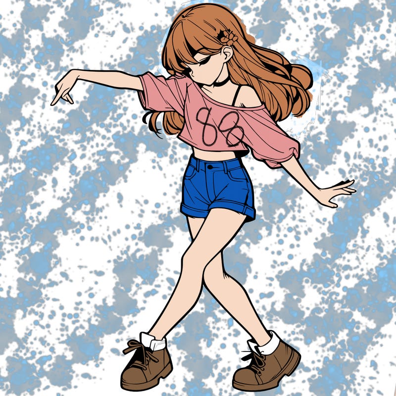 realistic girl danceing