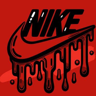 dripping nike logo