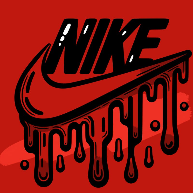 dripping nike logo
