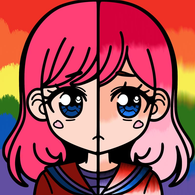 a split of a girl