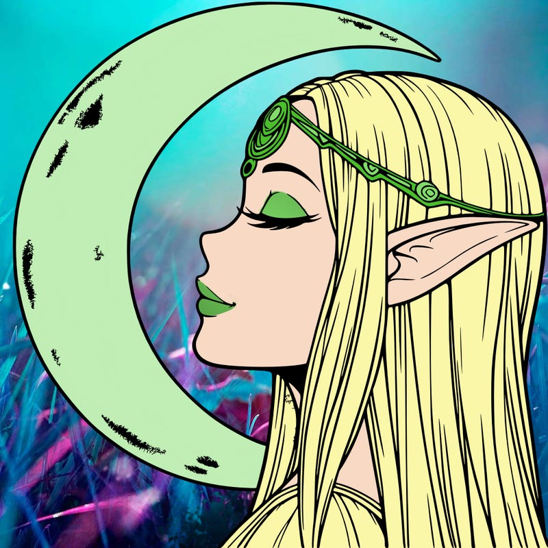 a realistic moon elf