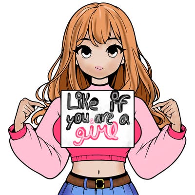 girl holding a blank sign in a long sleeve crop top