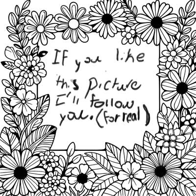 a frame out of some flowers