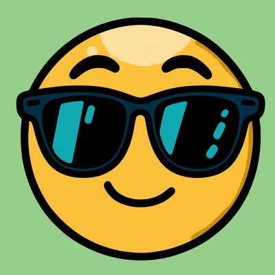 emoji with sunglasses