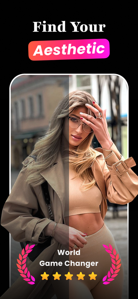 Comparación de mejora de foto antes y después en la aplicación Astify.