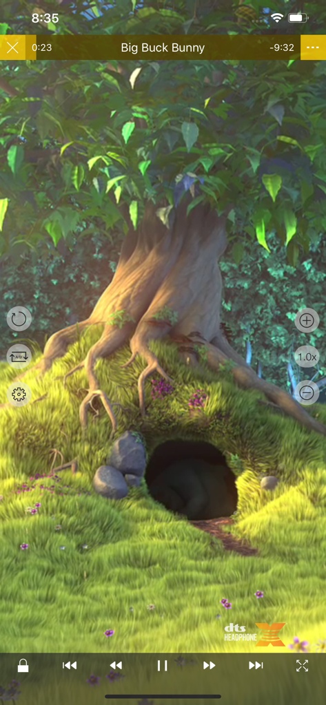 nPlayer Lite mobile video player interface with advanced playback controls and settings