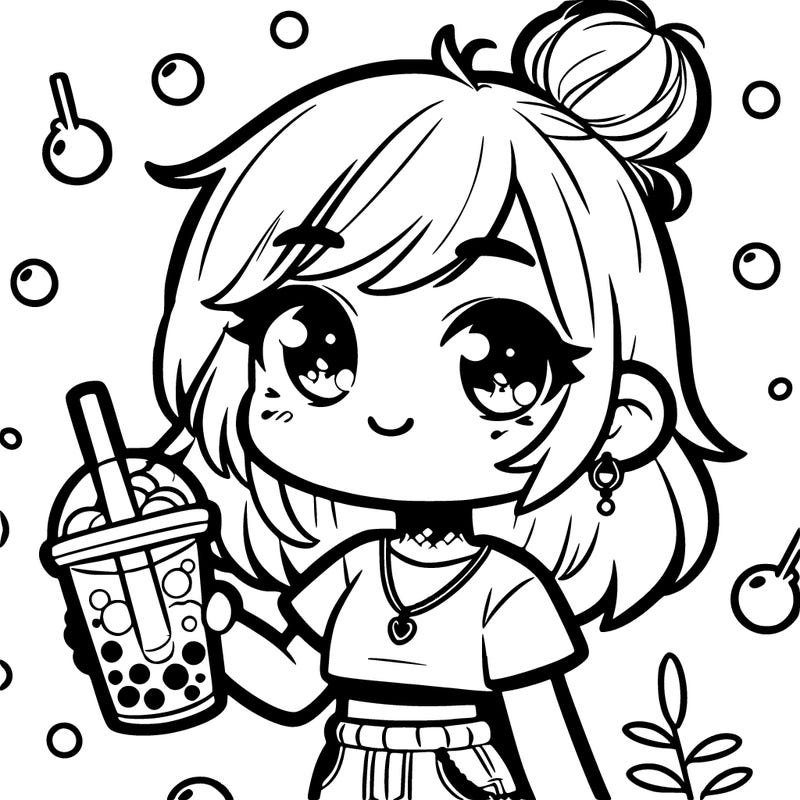 girl holding boba