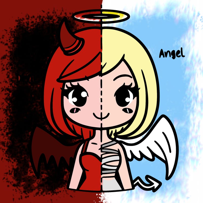devil half angel girl