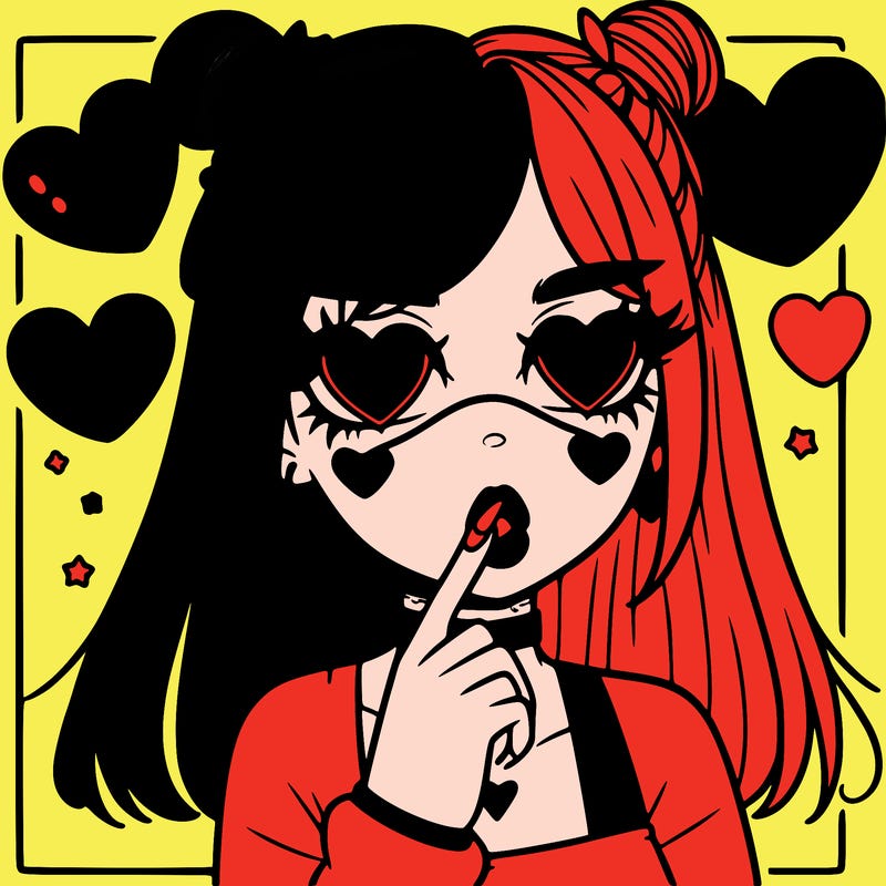 aesthetic heart girl