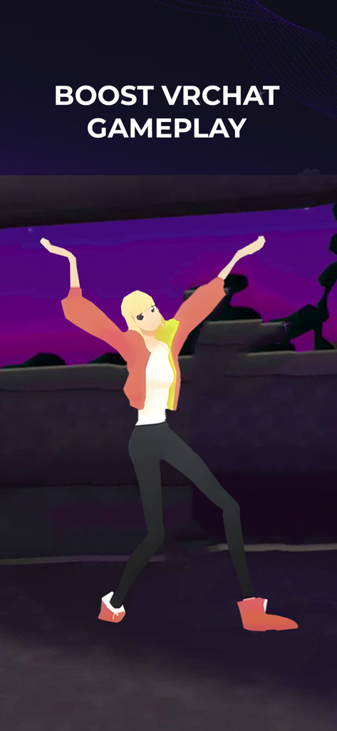 Driver4VR: Full Body Tracking - A female avatar posing in VRChat to showcase full body tracking capabilities