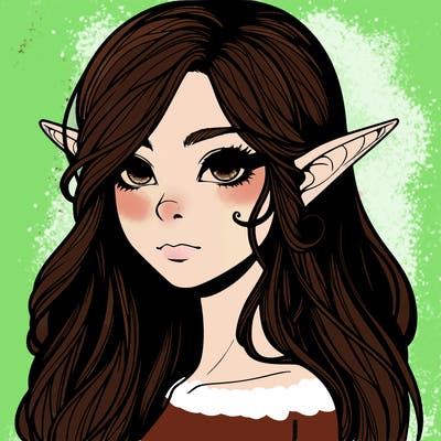 elf girl realistic dark fantasy