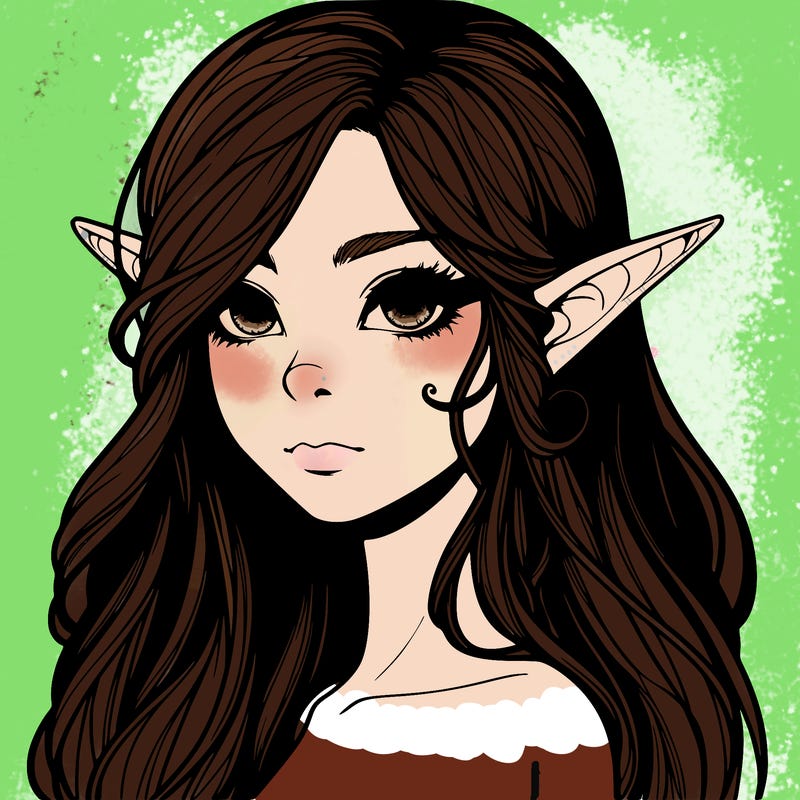 elf girl realistic dark fantasy