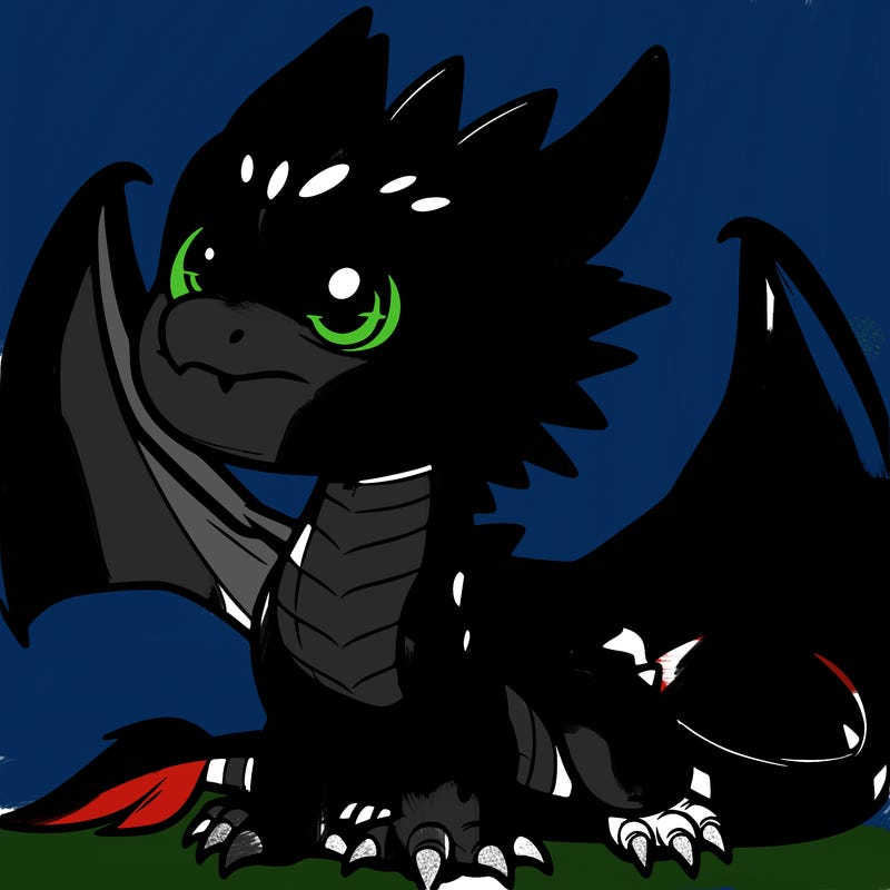 fierce baby night dragon