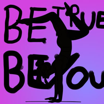 a woman doing a handstand