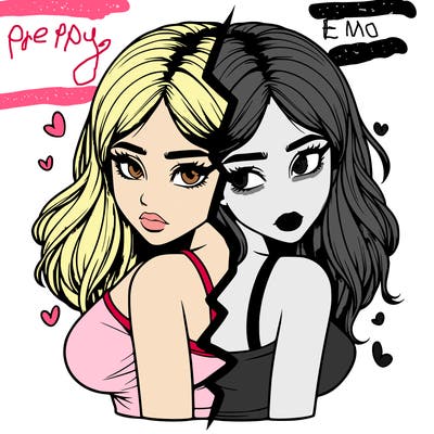 realistic girl split