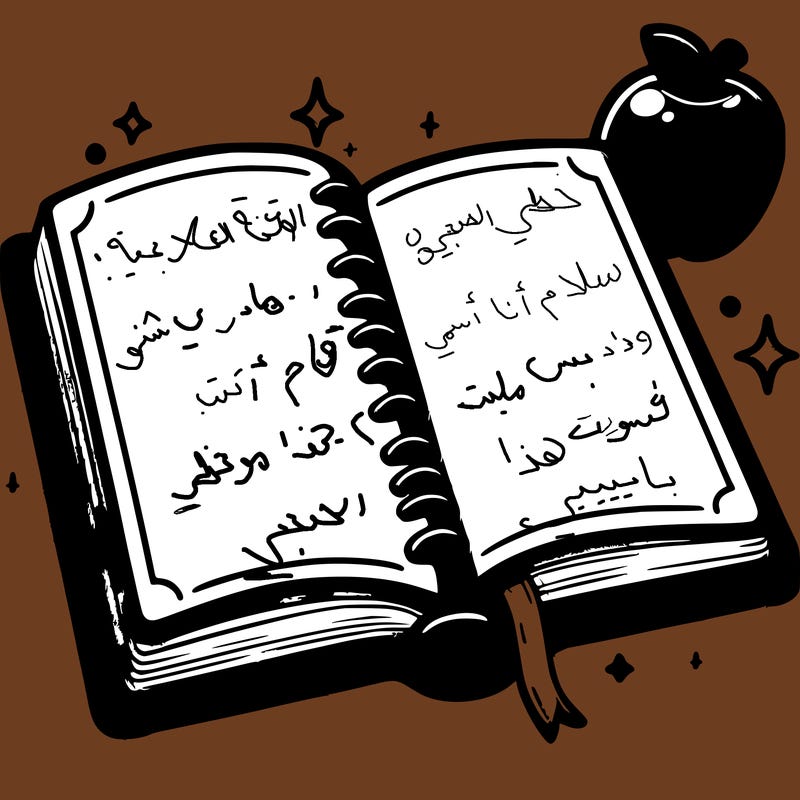 big blank open journal with blank background