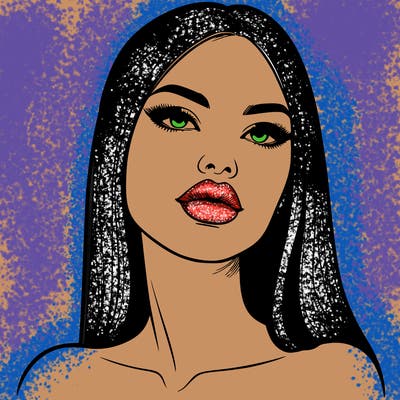 realistic woman with full lips