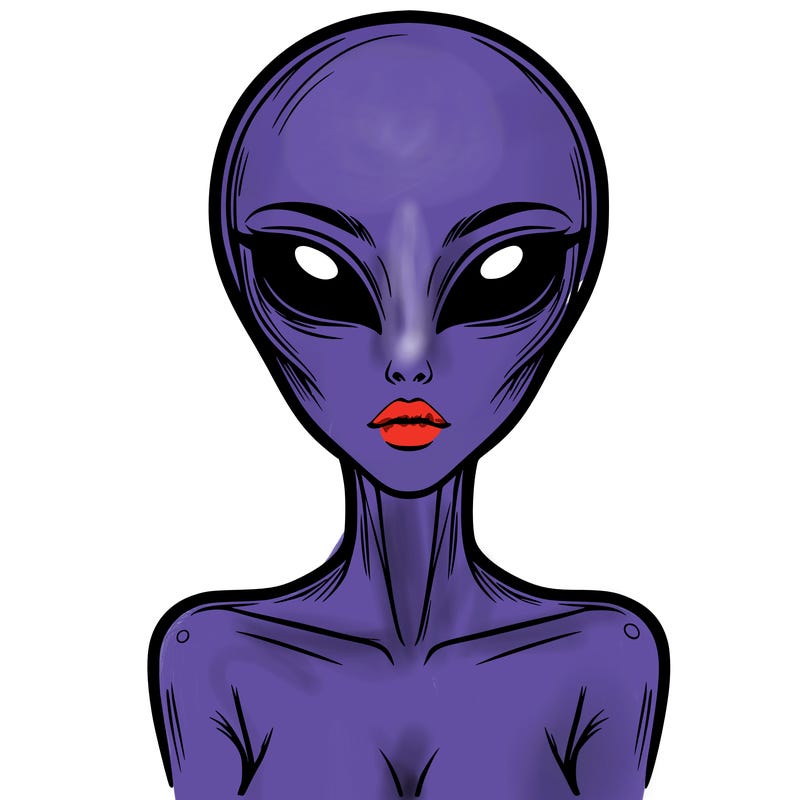 beautiful realistic alien girl