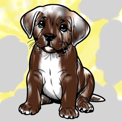 realistic puppy
