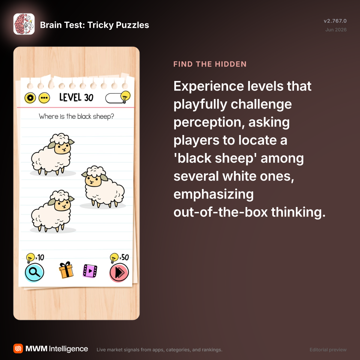 Brain Test: Tricky Puzzles - Games App | MWM