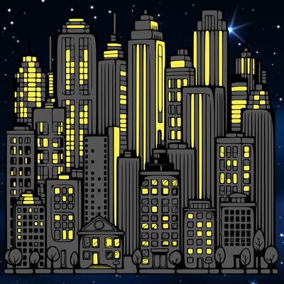 a city with skyscrapers