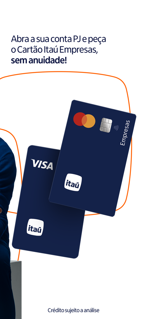 Dois cartões de crédito empresariais Itaú com oferta de anuidade zero para contas empresariais