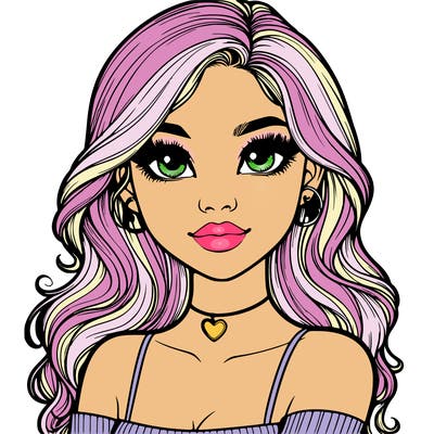 realistic pretty girl