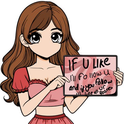 realistic pretty girl holding blank sign