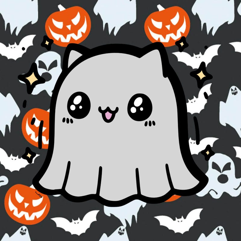 kawaii ghost cat