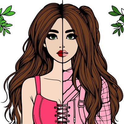 realistic girl split