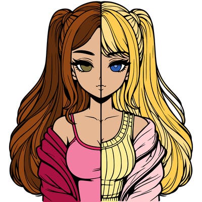 realistic girl split