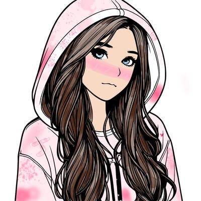 realistic girl with hoodie