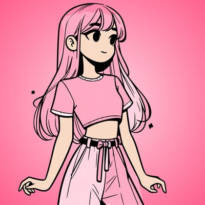 girl in a cute crop top