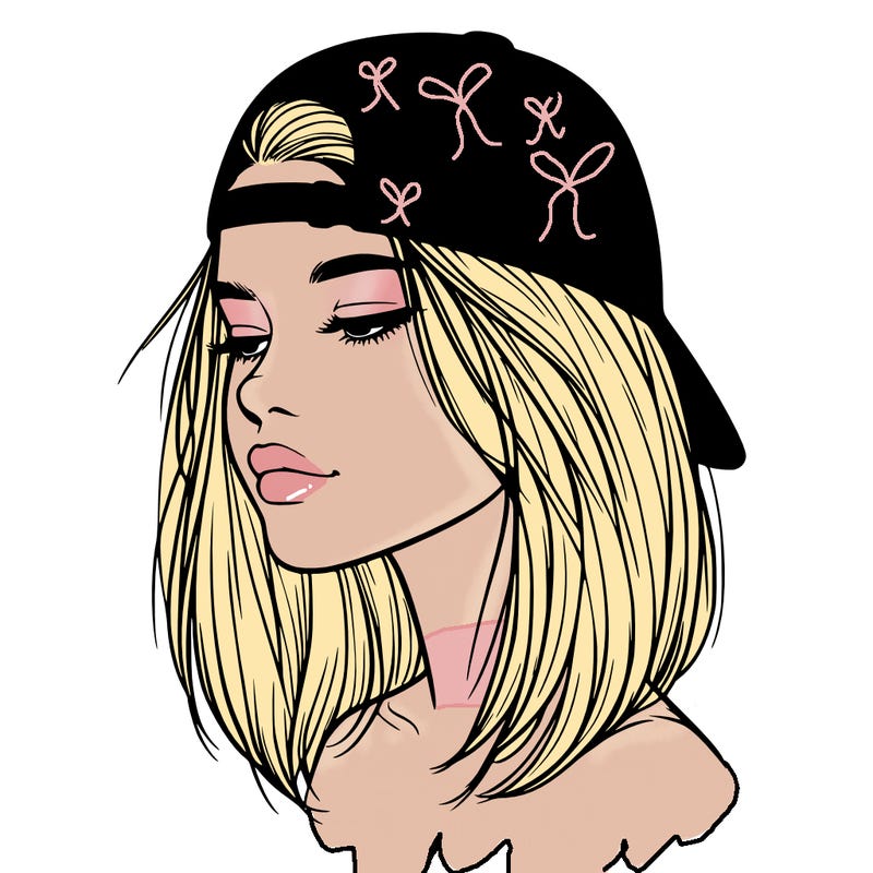 realistic  girl with a backwards hat