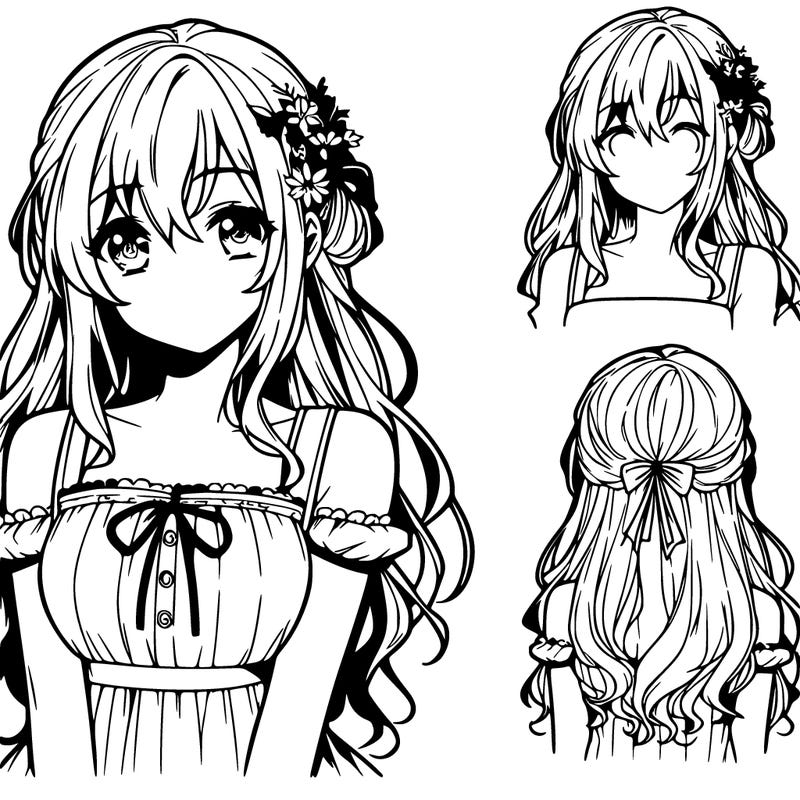 manga character female pretty