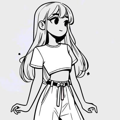 girl in a cute crop top